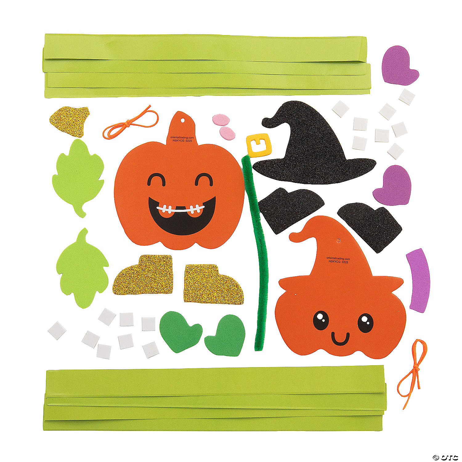 Halloween Accordion Pumpkin Craft Kit-12Pk